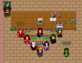 Winners gather at Haizen's hut