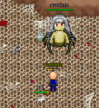Fighting against huge and dangerous creatures...
